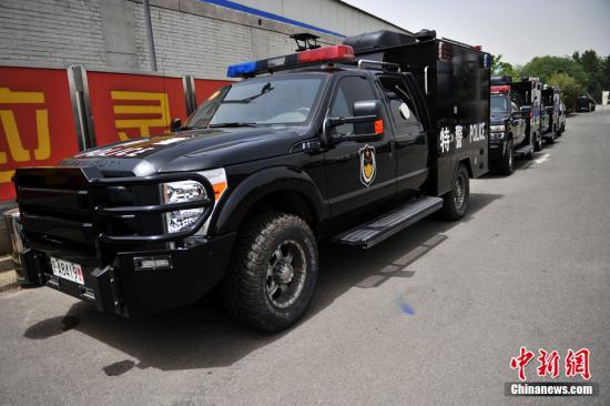 北京再次舉行反恐防暴演練 30余輛特種車輛參加